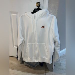 White Nike Zip-Up Jacket